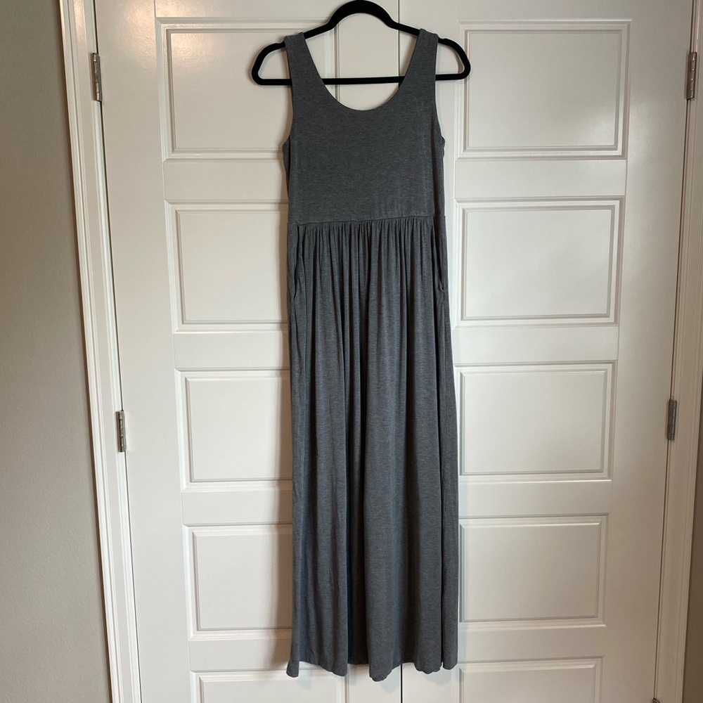 Gray Jersey Maxi Dress